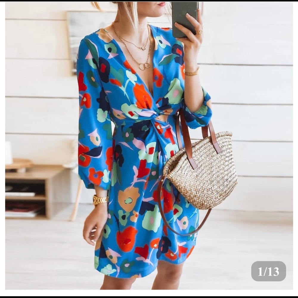 Long sleeve Floral print Dress
